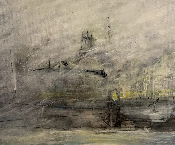 A snow storm approaches